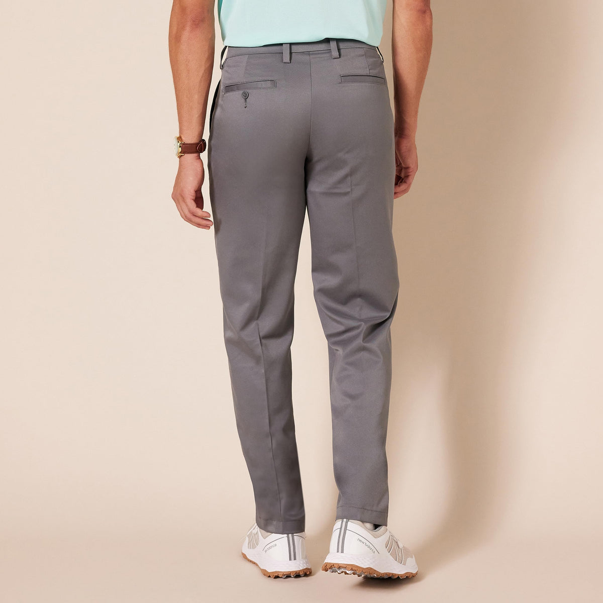 Amazon Essentials men's golf pant back view showing clean lines and movement