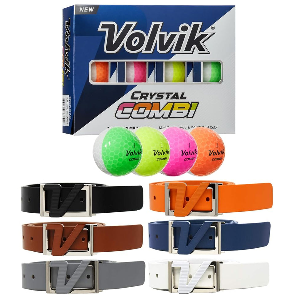AMBA7 Volvik Crystal Combi balls with dual-color visibility for precise alignment
