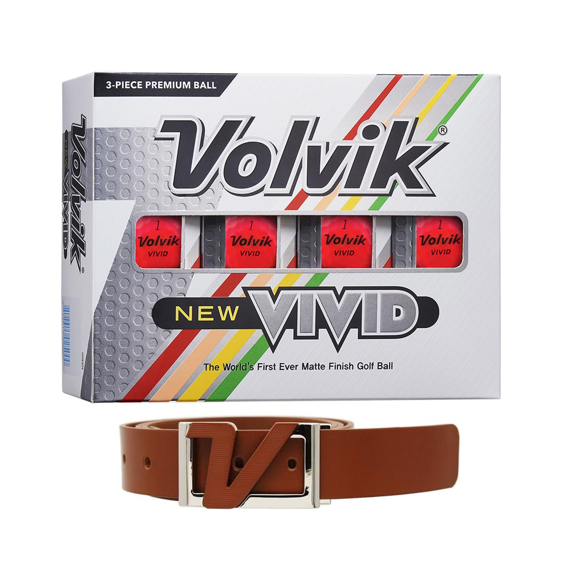 AMBA7 Volvik New Vivid pink golf balls, 12-pack, vivid visibility for ground and air.