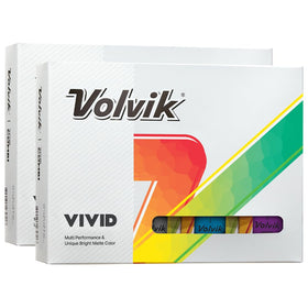 AMBA7 Volvik Vivid ball front-view with bright matte finish for enhanced green visibility.
