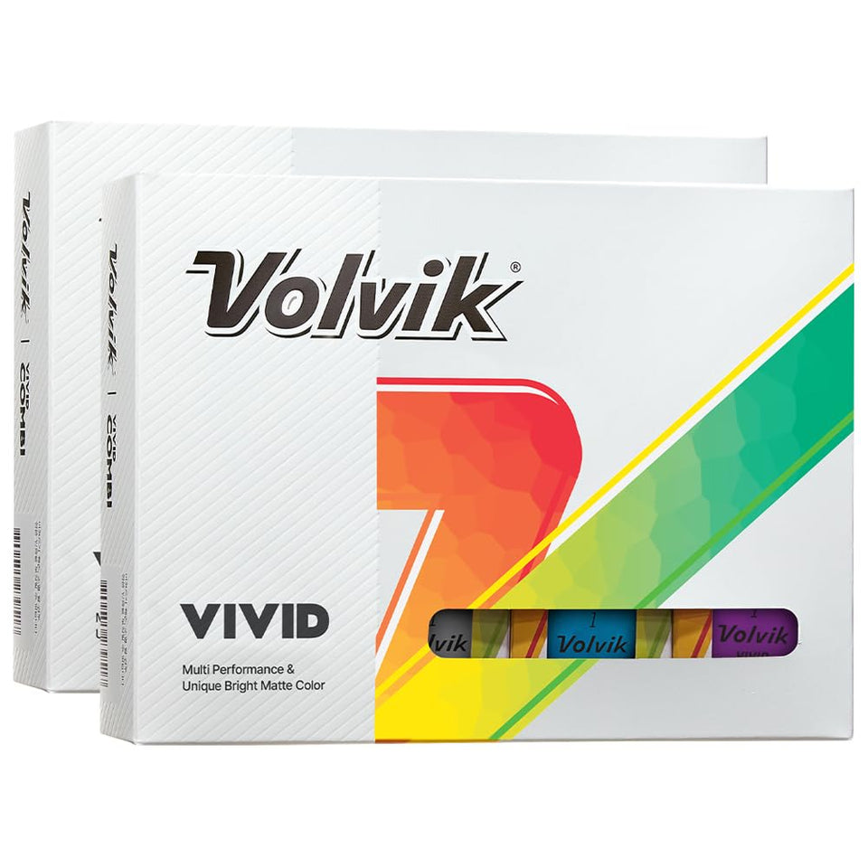 AMBA7 Volvik Vivid ball front-view with bright matte finish for enhanced green visibility.