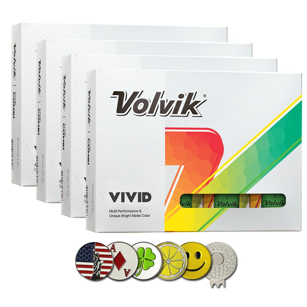 AMBA7 Volvik VIVID bundle ball pack with bright visibility for greens
