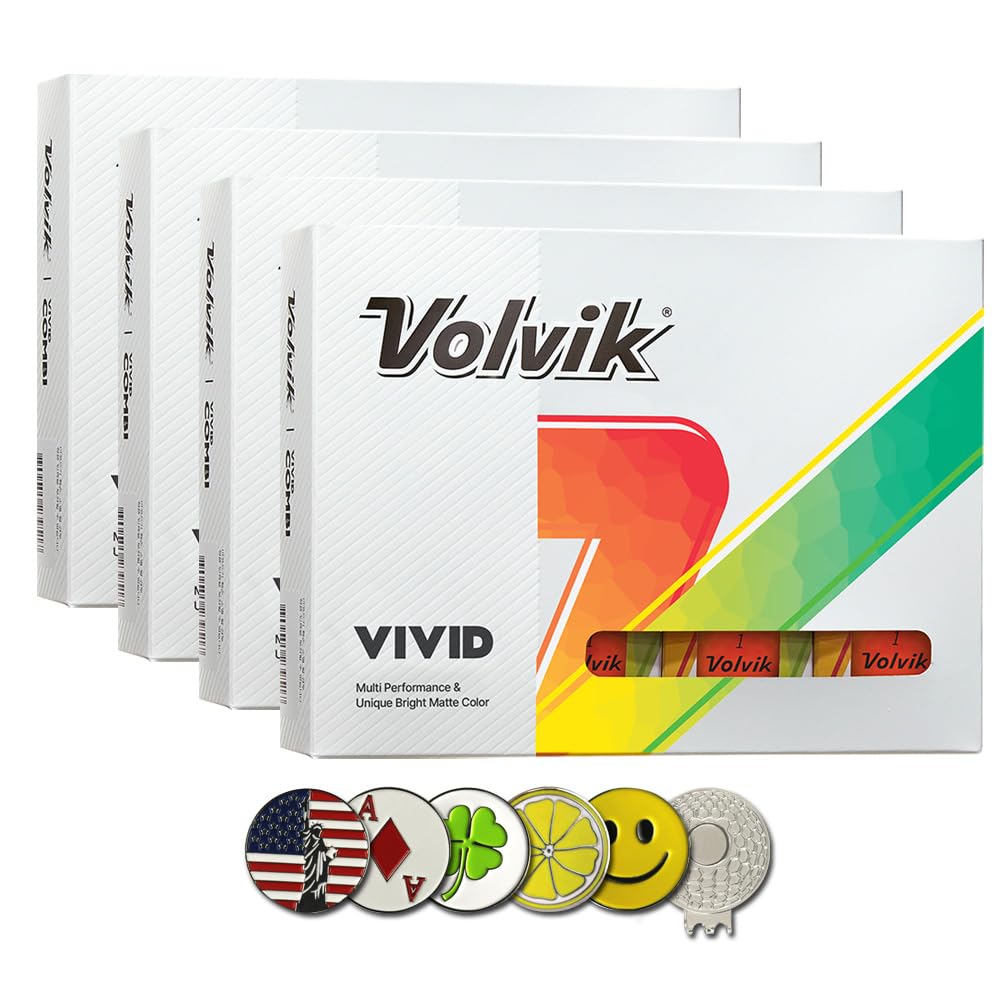 Volvik VIVID orange balls bundle for enhanced visibility on the course