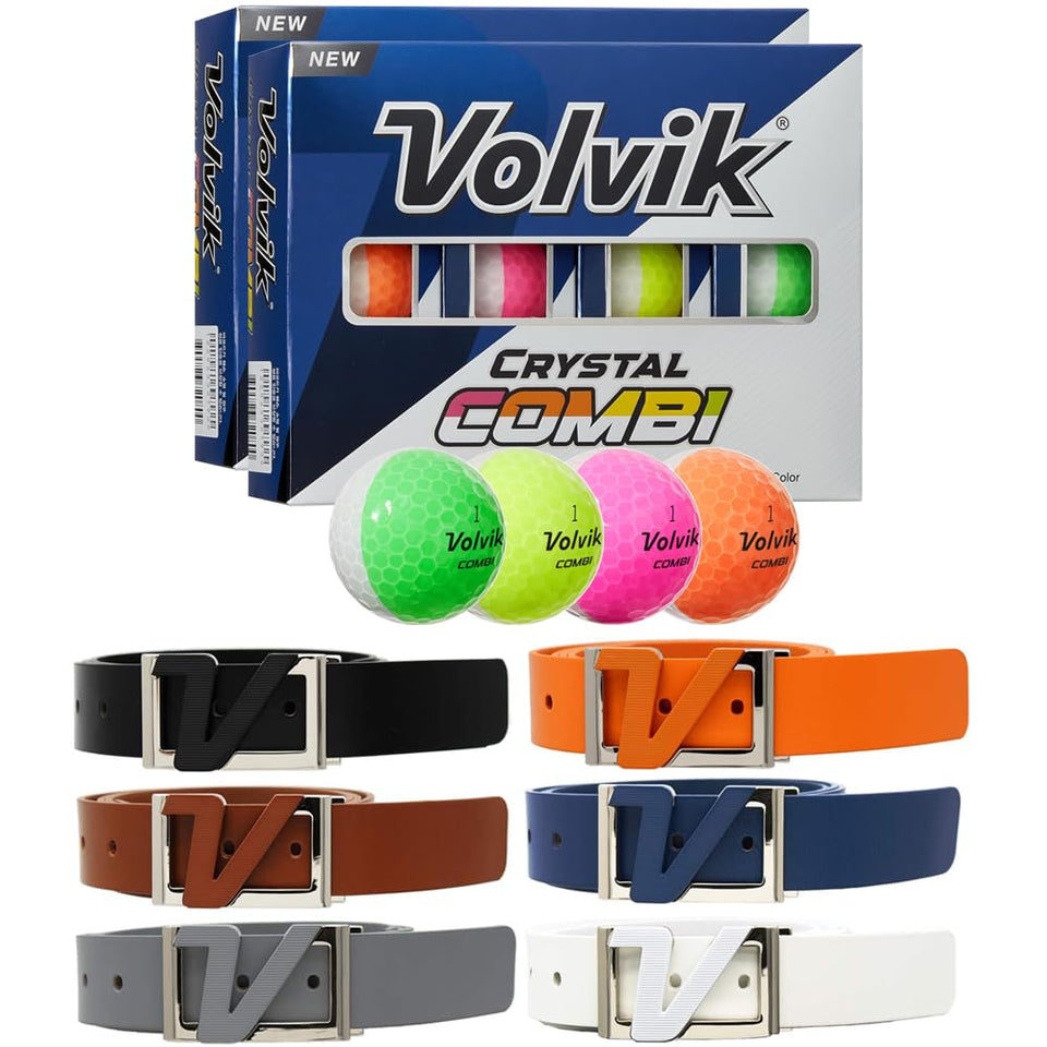 AMBA7 Volvik Crystal Combi ball front view for improved alignment and visibility.