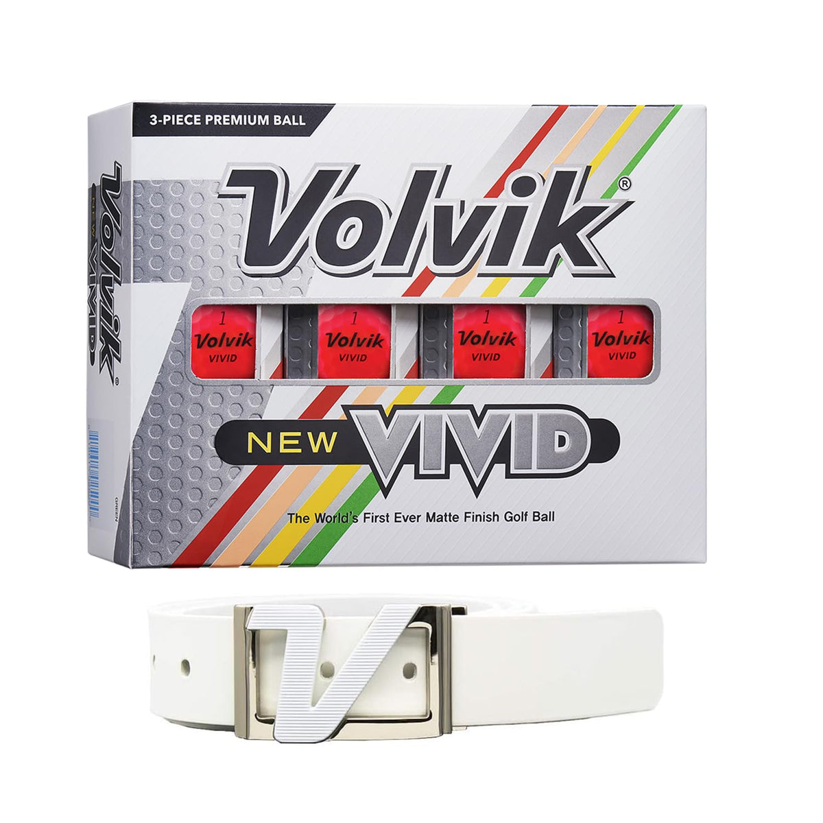 AMBA7 Volvik New Vivid pink golf balls in a 12-pack for vivid visibility on course