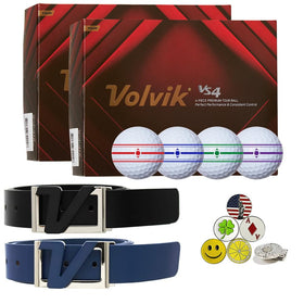 AMBA7 Volvik Tour VS4 balls front view showing distance potential and clean design.