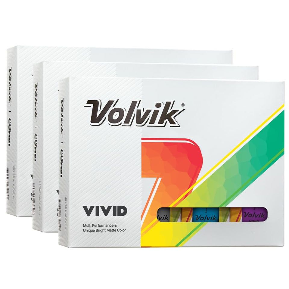 AMBA7 Volvik Vivid ball with bright matte finish boosts visibility on the course