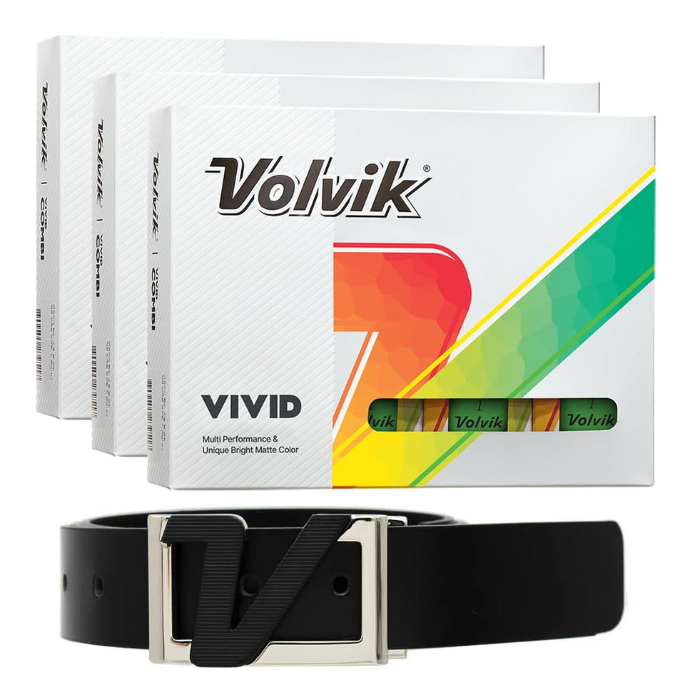 AMBA7 Volvik VIVID golf balls with bright matte finish for easy alignment