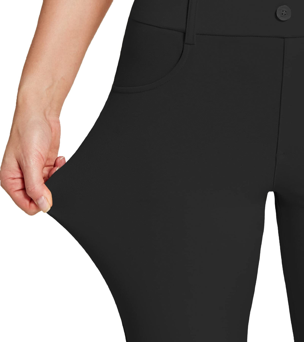 Amoy straight-leg work pants styled with blazer for office versatility