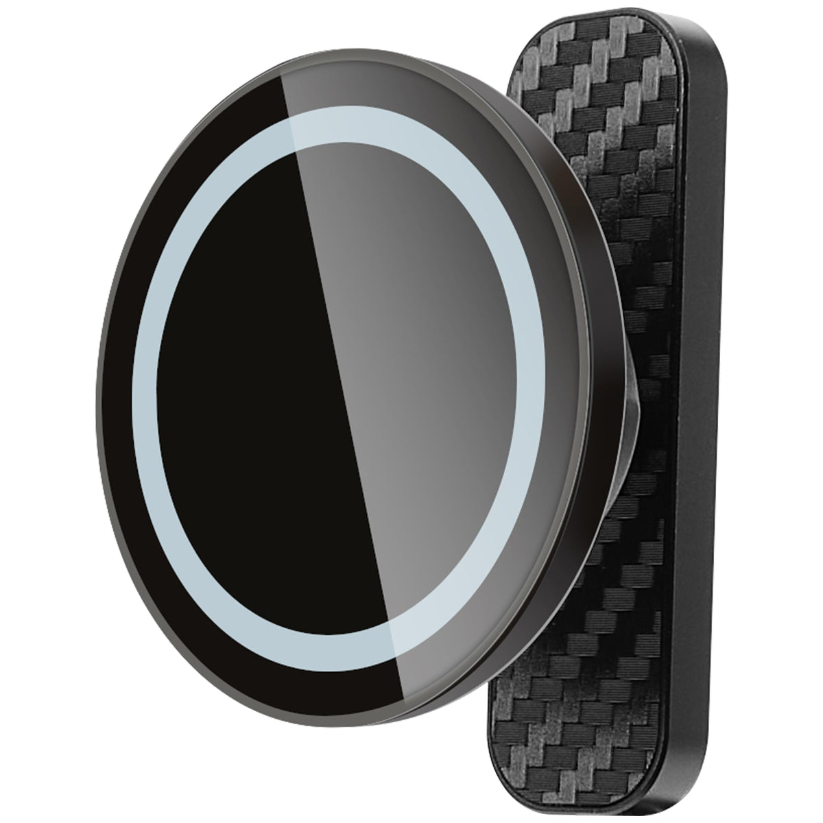 Amviner magnetic golf cart phone holder mounted on a steel frame for quick access.