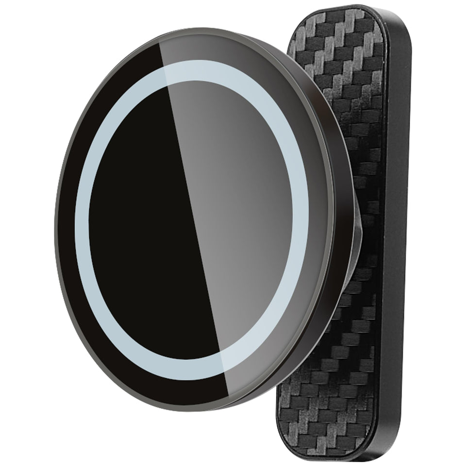 Amviner magnetic golf cart phone holder mounted on a steel frame for quick access.