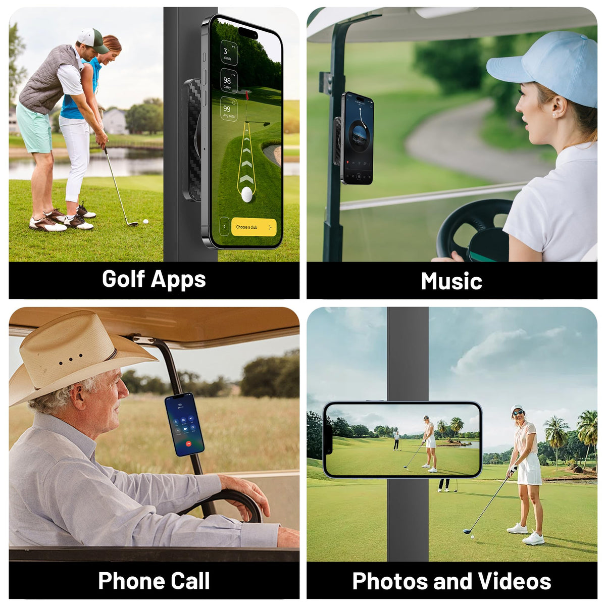 Amviner holder offers 360-degree rotation for portrait or landscape use.
