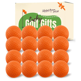 Amy Sport foam-weighted practice golf balls in orange 16-pack for backyard drills