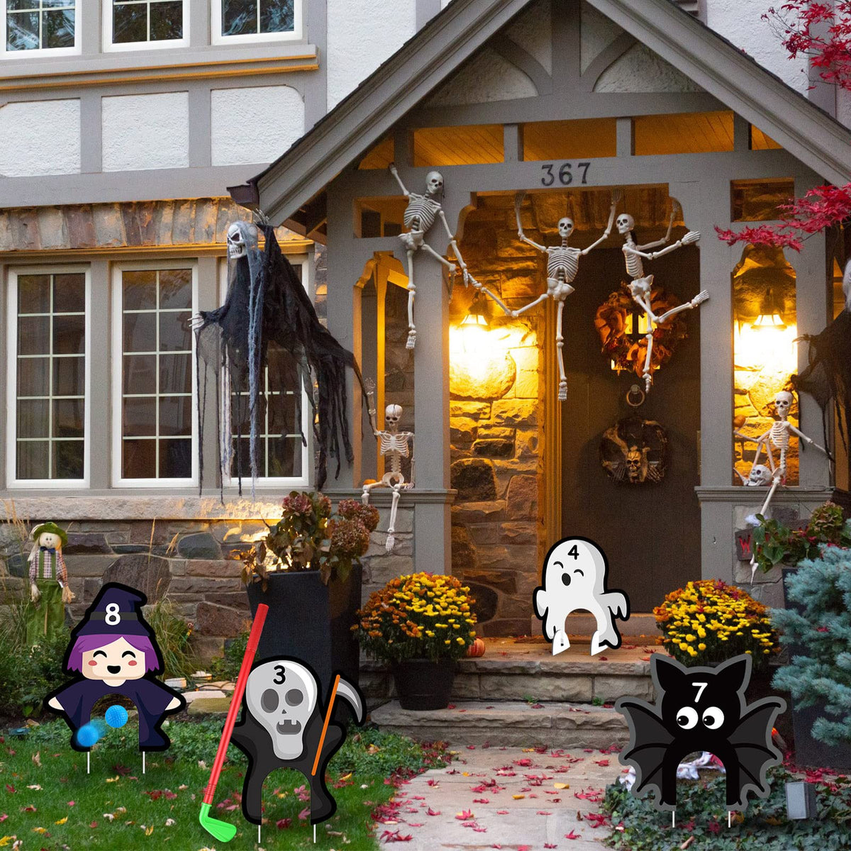 Amyhill Halloween golf yard setup for versatile indoor or outdoor fun.