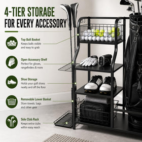 Angora Brands Golf Club Storage Rack easy assembly with hardware included