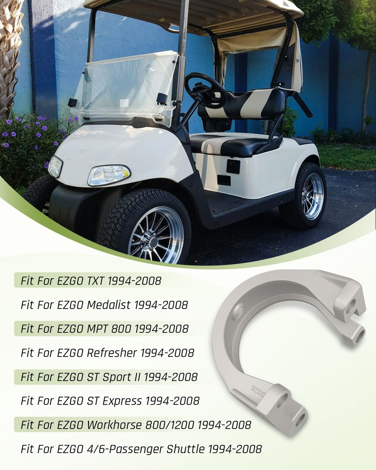 ANODZU ISO mount cap for EZGO rear axle reduces vibration on rough terrain