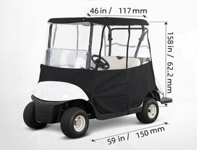 Anrgterg golf cart enclosure 300D fabric close-up highlighting waterproof material.