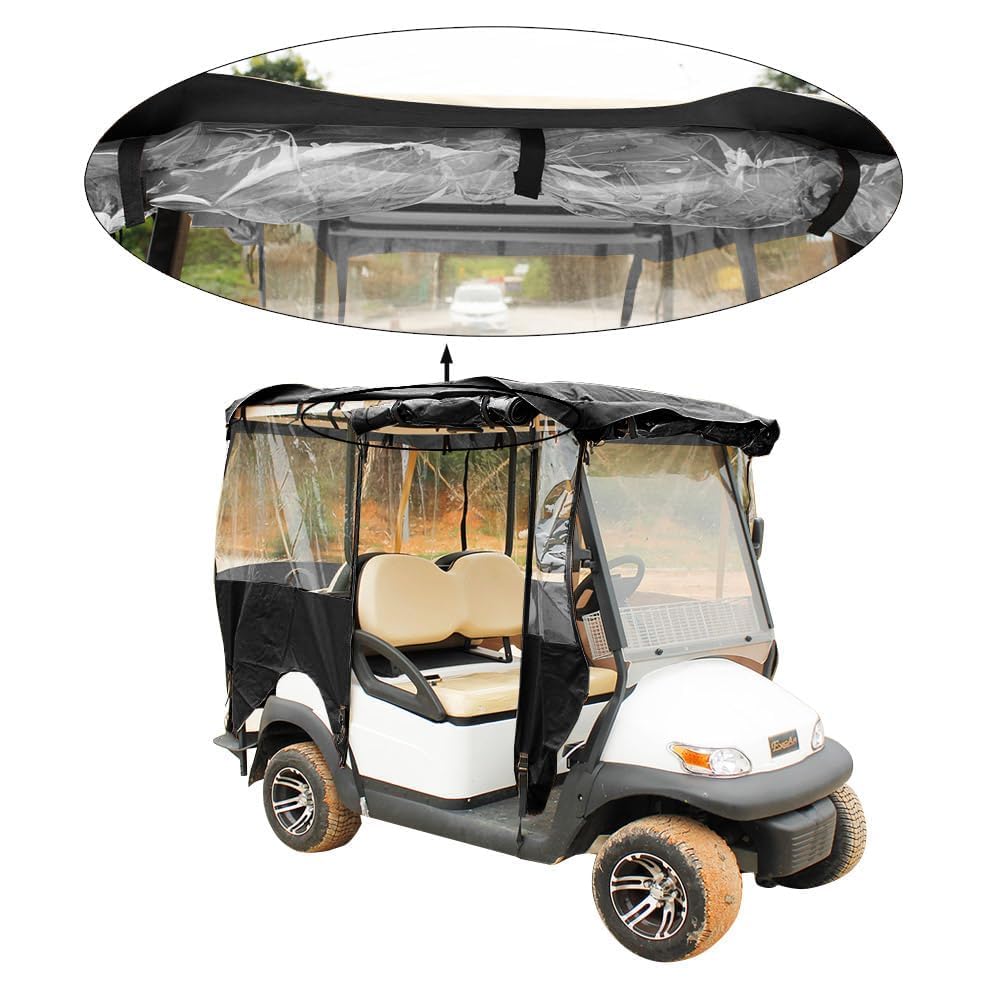 Anrgterg roof-mounted enclosure secured by bottom tie-downs.