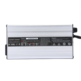 ANTUKO golf cart charger setup in a clubhouse or garage scene.