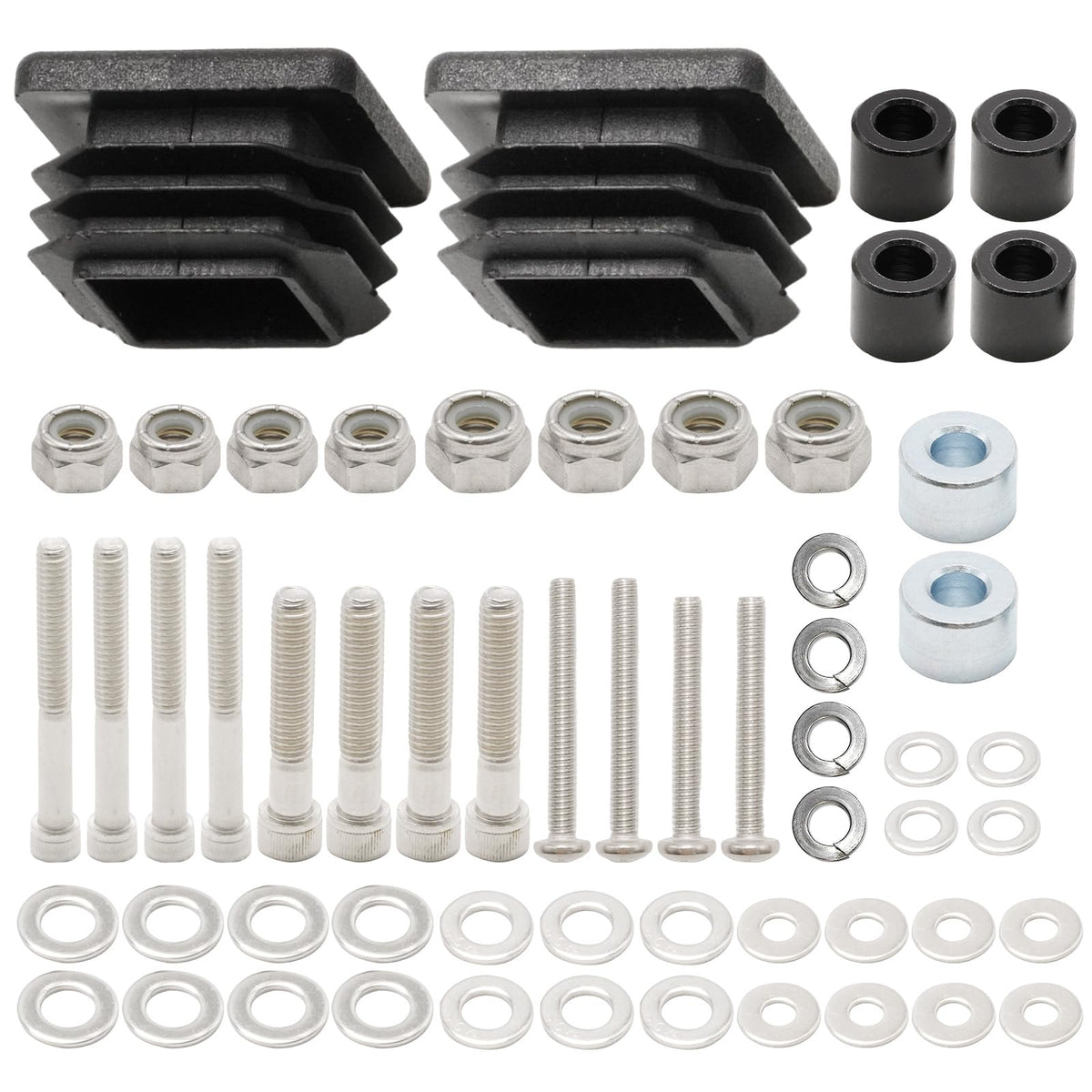Anxingo 75465-G01 Suntop kit package contents for EZGO carts, durable stainless-steel parts
