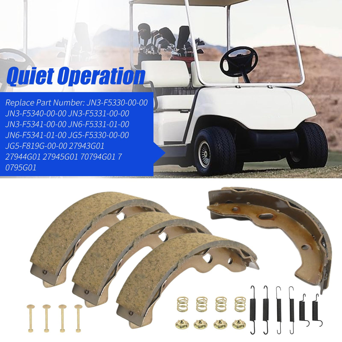 Anxingo brake shoes kit packaging showing complete system included