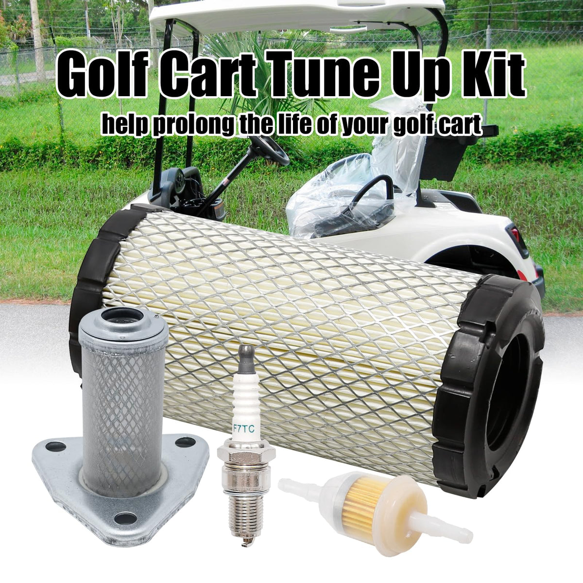 Anxingo ST-350 kit contents ready for quick maintenance on EZGO carts.