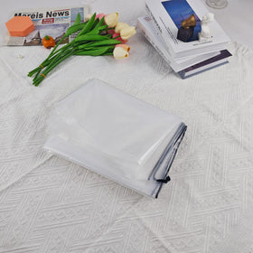 Aogigigio reusable clear bag keeps clothes and pillows protected.