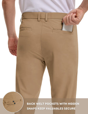 AOHIKE men's golf pants waistband close-up reveals inner silicone grip for secure fit.
