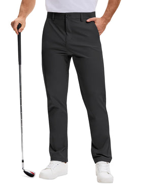 AOHIKE mens golf pants stretch front view for unrestricted swing motion