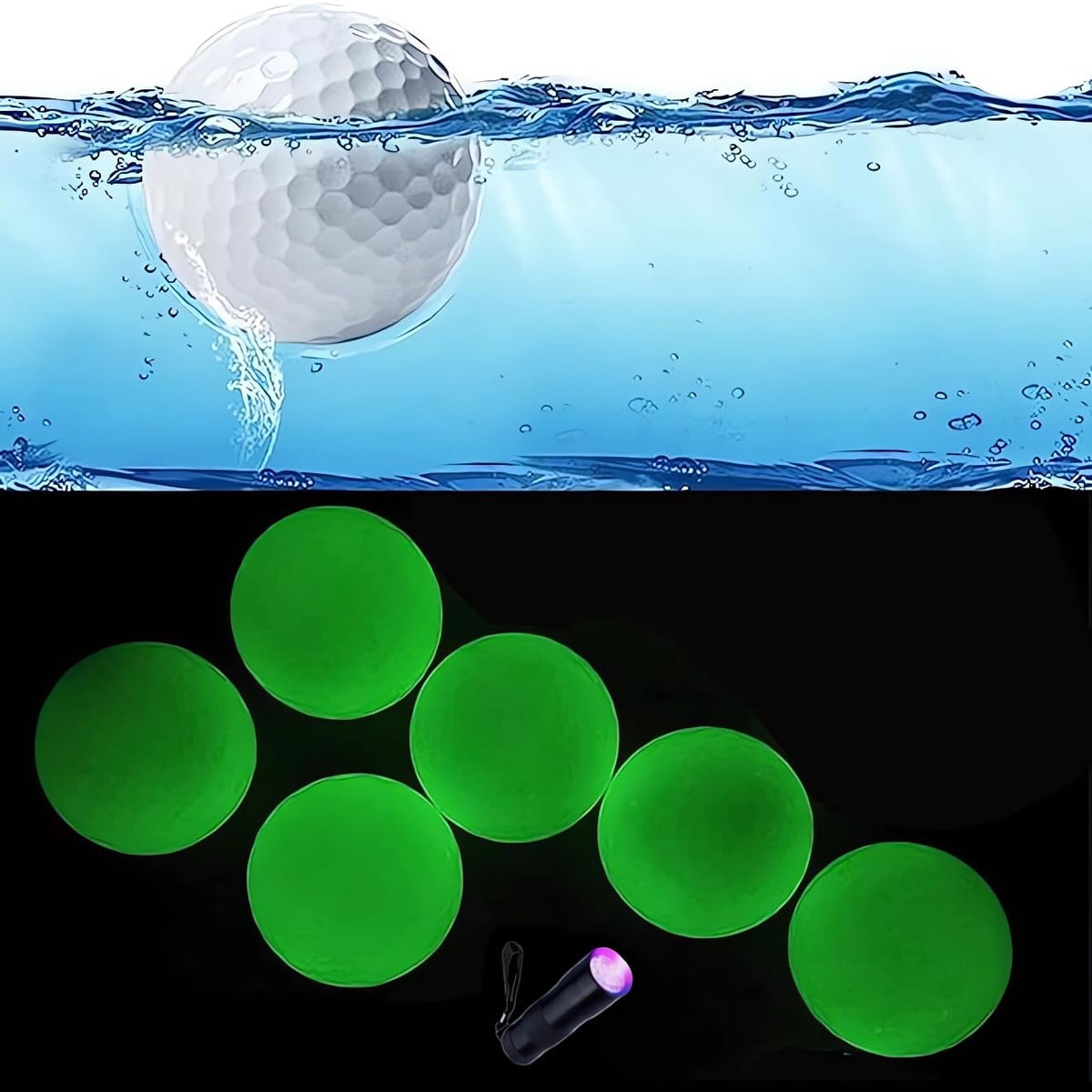Aolowewin glow-in-the-dark floater ball for night tracking