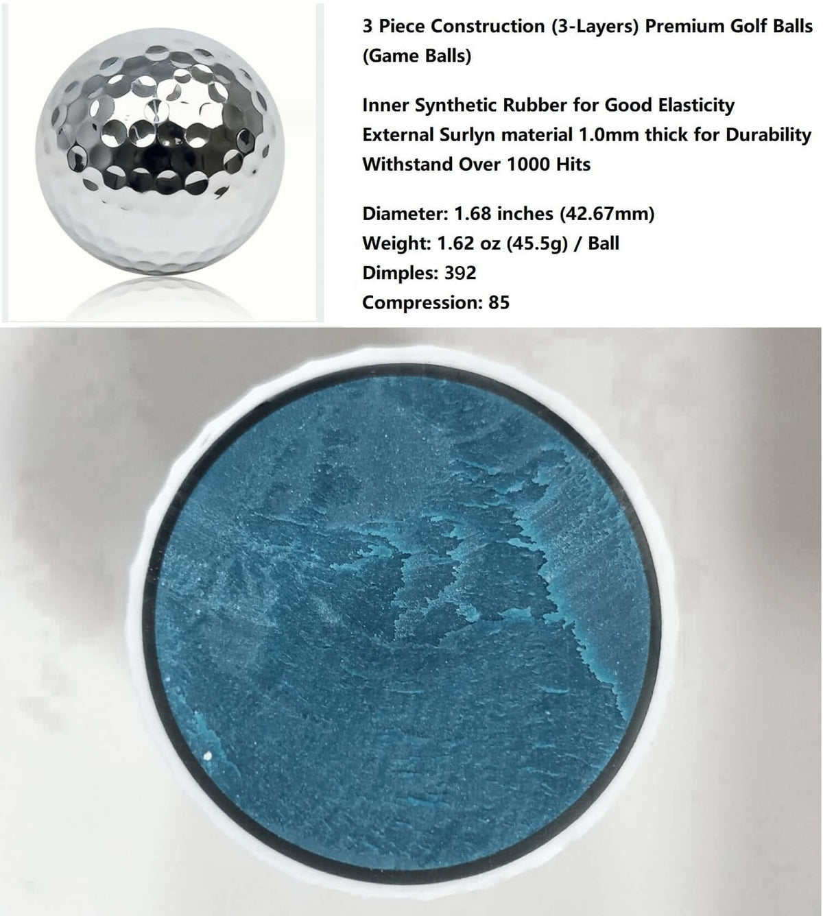 Aolowewin silver golf ball decoration for shelves and desks.