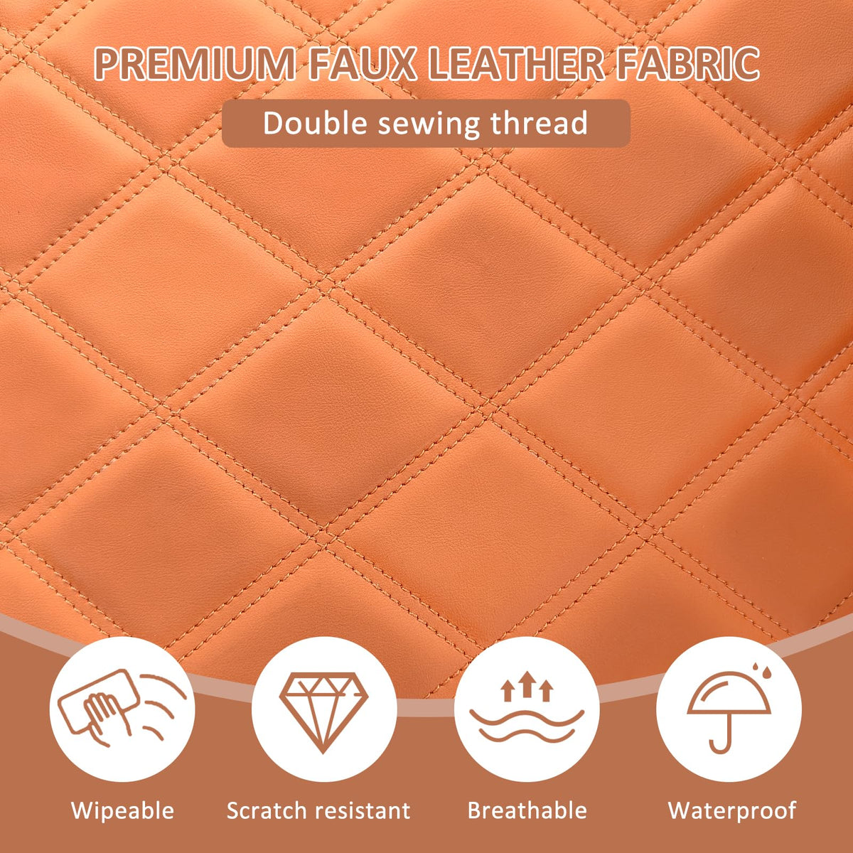 AOOTOOLINK breathable vinyl leather close-up showing soft material.