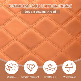 AOOTOOLINK breathable vinyl leather close-up showing soft material.