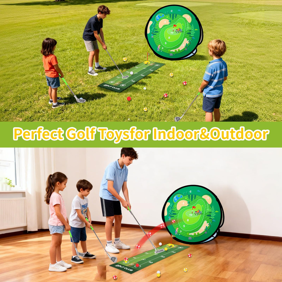 AOSITE Toddler Golf Set Putter for precise putting and coordination