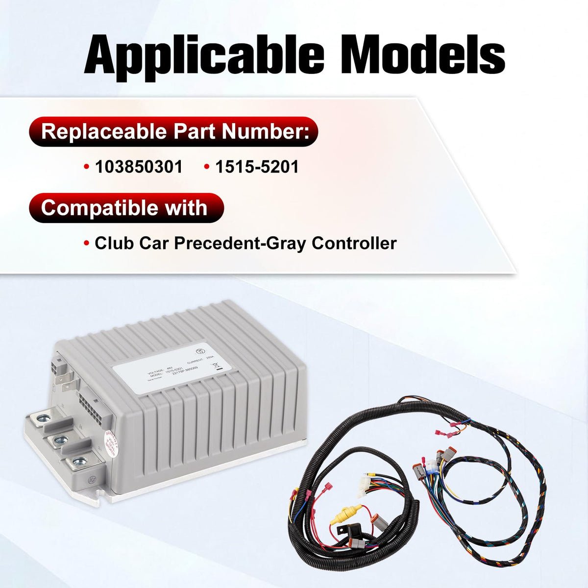 AotoParts wiring harness installation view demonstrates direct fit with Club Car Precedent