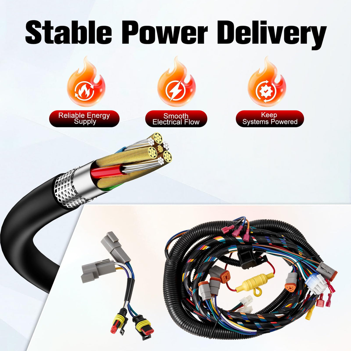 AotoParts OEM-grade durability and shielding protect wiring under demanding golf cart use