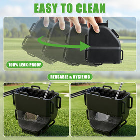Waterproof shell close up emphasizing durable construction.