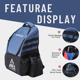Apex Outdoors six-pocket design keeps essentials organized on the go.
