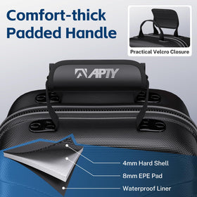 APTY crush-resistant ABS top shell protects club heads during flights