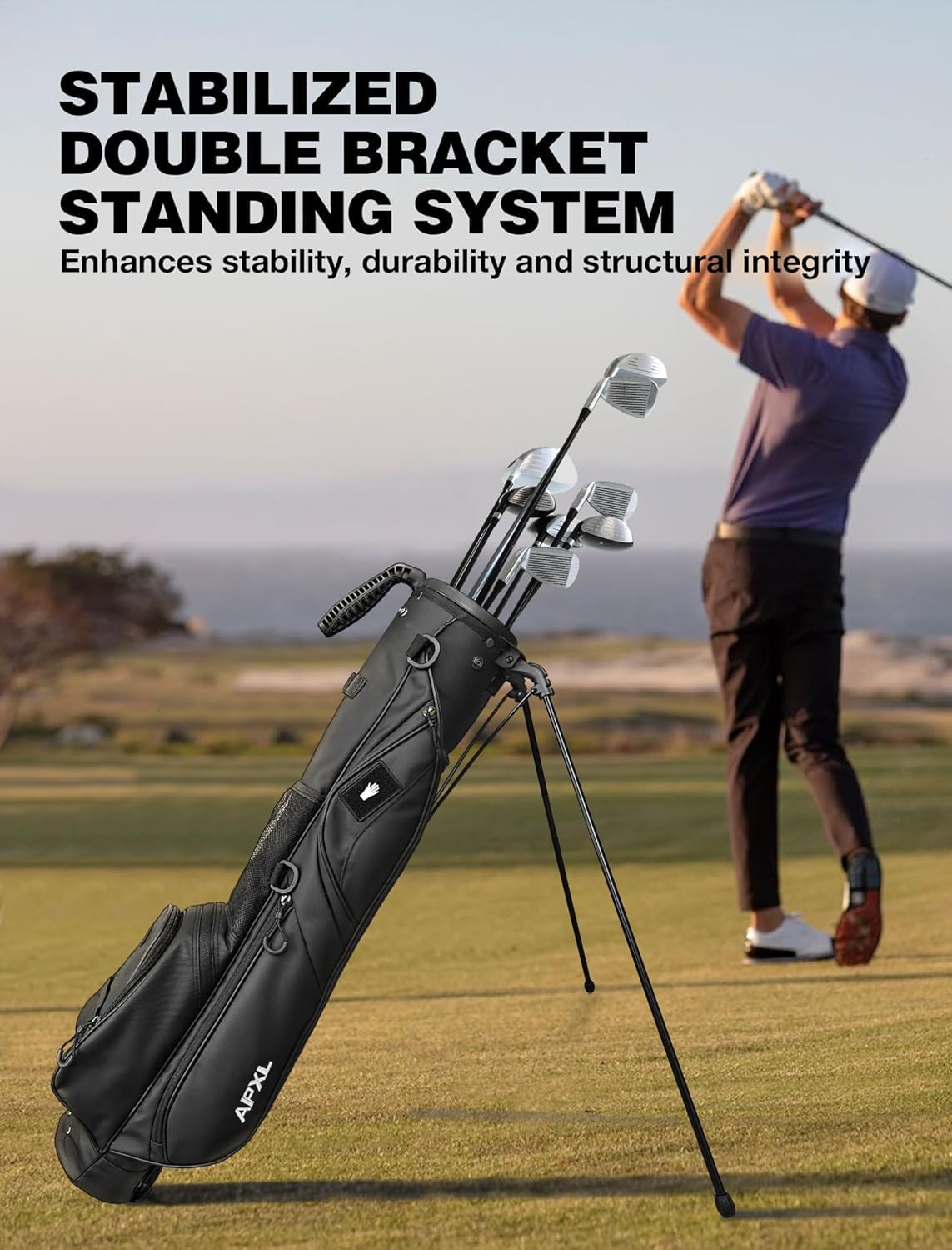 APXL dualflex stand system with anti-slip base for stability