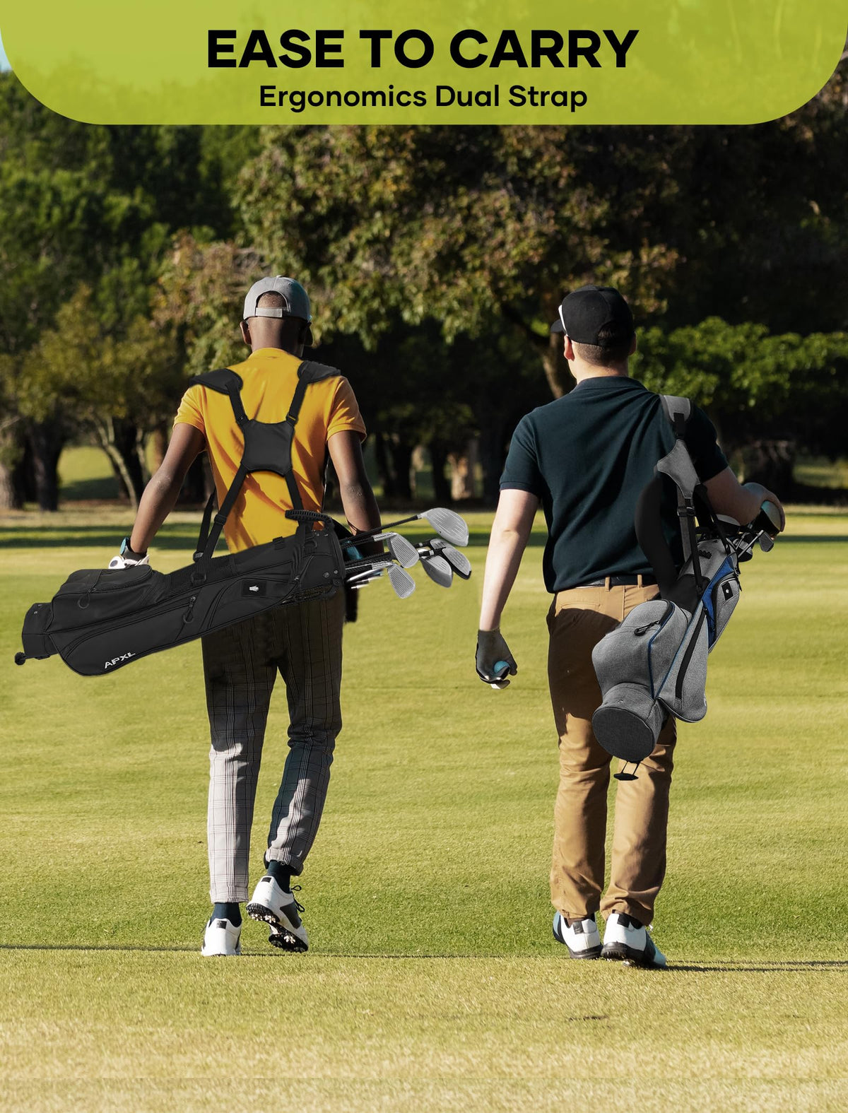 APXL 900D water-resistant bag body withstands wet conditions on the course.