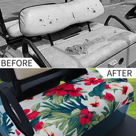 AQQA boho marble design blanket elevates cart interior and comfort