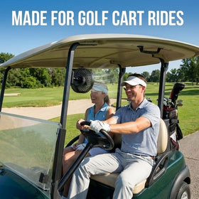 Rechargeable battery keeps you cool up to six hours during long rounds.