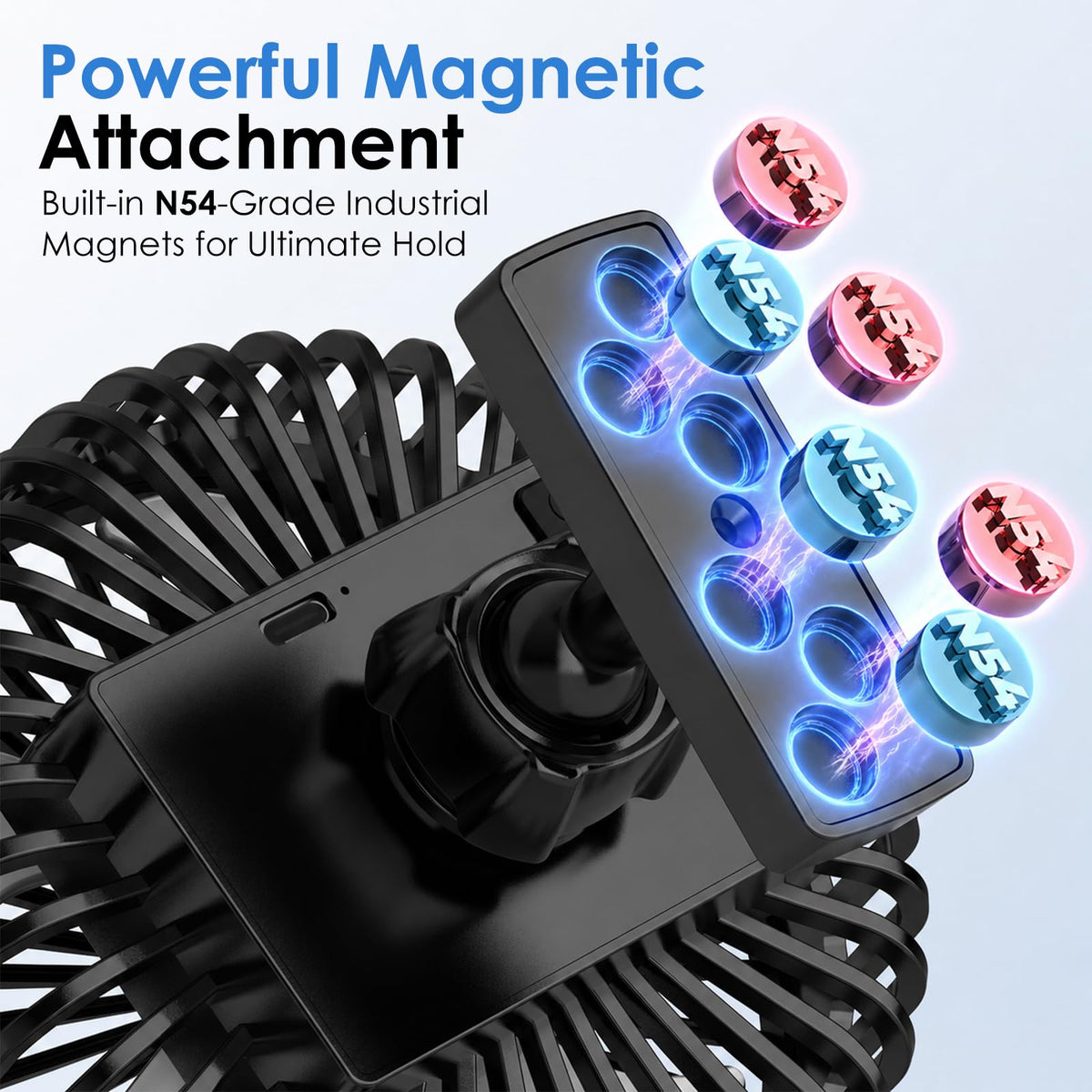 360-degree adjustable head lets you direct airflow precisely where needed.