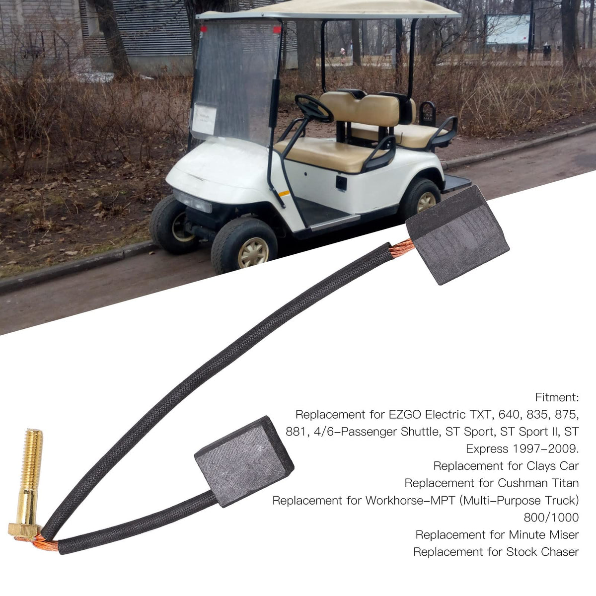 Durable heavy-duty brushes from Aramox promote long-lasting golf cart performance.