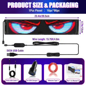 Archerest 23x5in dynamic display highlights custom text and graphics for personalized signage.