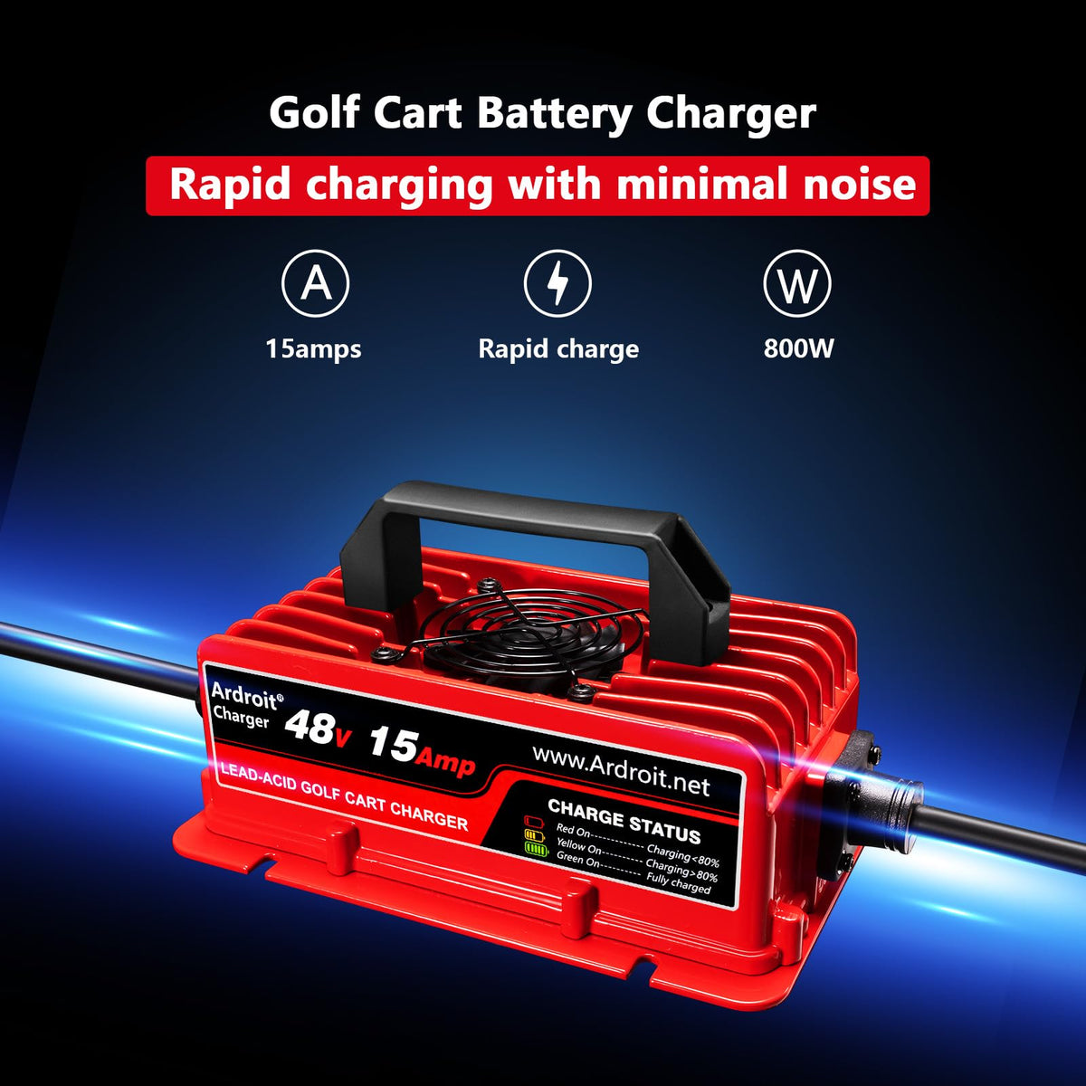 Ardroit IP67 weatherproof charger withstands rain and dust