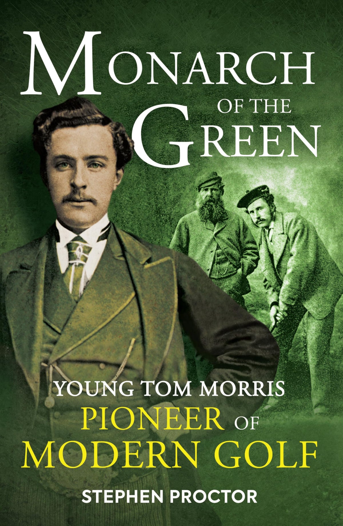 Arena Sport Monarch Green book cover featuring Young Tom Morris, perfect for golf history fans and collectors.
