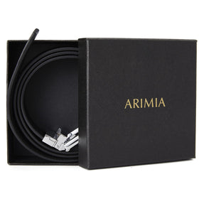 ARIMIA belt packaged and ready for gifting or everyday use