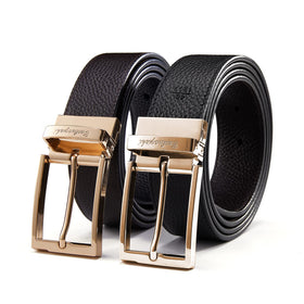 ARIMIA rotated buckle belt in black and brown, two looks for daily wear